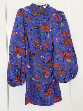 🆕🔥 NWT • Rhode Luke Dress in Royal Vichy Rose Grande • size 10